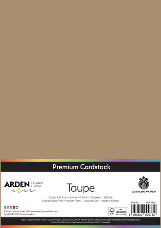 Arden Creative Studio Premium Cardstock A4 Taupe (20 sheets) (ACSCP0057)
