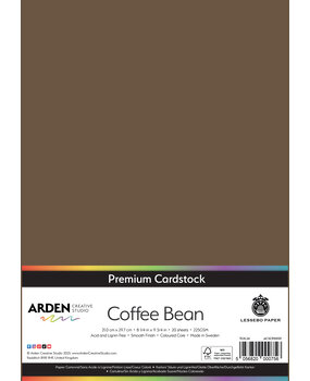 Arden Creative Studio Premium Cardstock A4 Coffee Bean (20 sheets) (ACSCP0059)