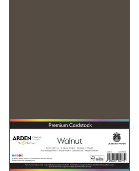 Arden Creative Studio Premium Cardstock A4 Walnut (20 sheets) (ACSCP0061)