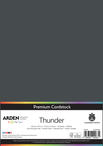 Arden Creative Studio Premium Cardstock A4 Thunder (20 sheets) (ACSCP0067)
