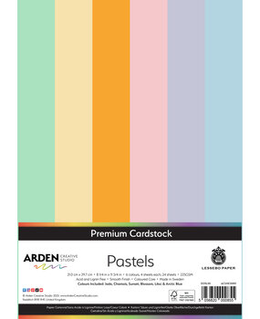 Arden Creative Studio Premium Cardstock A4 Pastels (24 Sheets) (ACSMC0001)