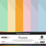 Arden Creative Studio Premium Cardstock 12x12 Inch Pastels (24 Sheets) (ACSMC0002)