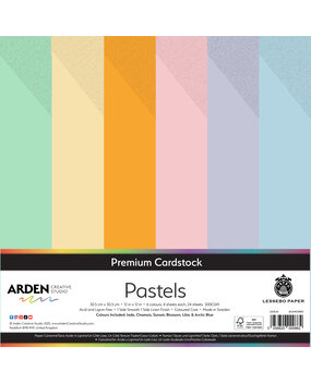 Arden Creative Studio Premium Cardstock 12x12 Inch Pastels (24 Sheets) (ACSMC0002)