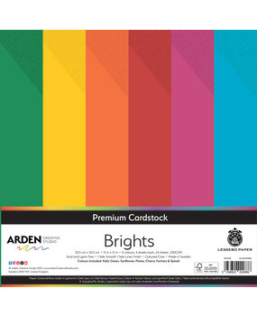 Arden Creative Studio Premium Cardstock 12x12 Inch Brights (24 Sheets) (ACSMC0004)