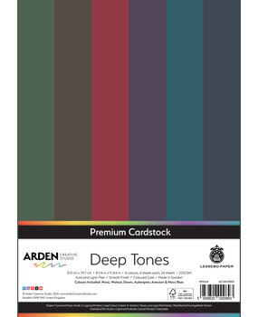Arden Creative Studio Premium Cardstock A4 Deep Tones (24 Sheets) (ACSMC0005)