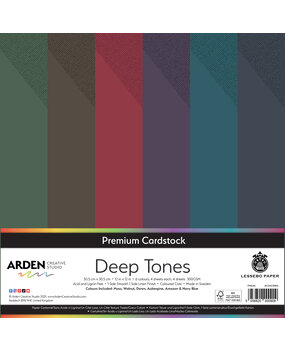 Arden Creative Studio Premium Cardstock 12x12 Inch Deep Tones (24 Sheets) (ACSMC0006)