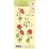 Leane Creatief LeCreaDesign Combi Clear Stamp Poppy Watercolor Flowers (55.9525)