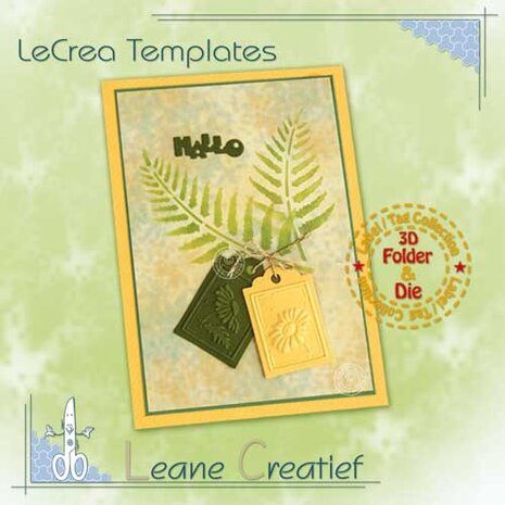 Leane Creatief LeCreaDesign 3D Embossing Folder and Cutting Die Tags Labels Autumn (35.9570)