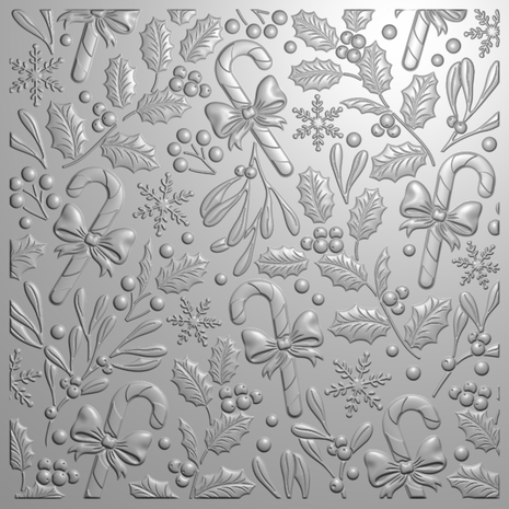 Crafter's Companion A Christmas Dream 3D Embossing Folder Festive Foliage (SS-ACD-3D-EF5.5-FFO)