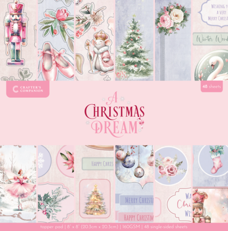 Crafter's Companion A Christmas Dream 8x8 Inch Topper Paper Pad (SS-ACD-TOP8) Crafter's Companion A Christmas Dream 8x8 Inch Topper Paper Pad (SS-ACD-TOP8)