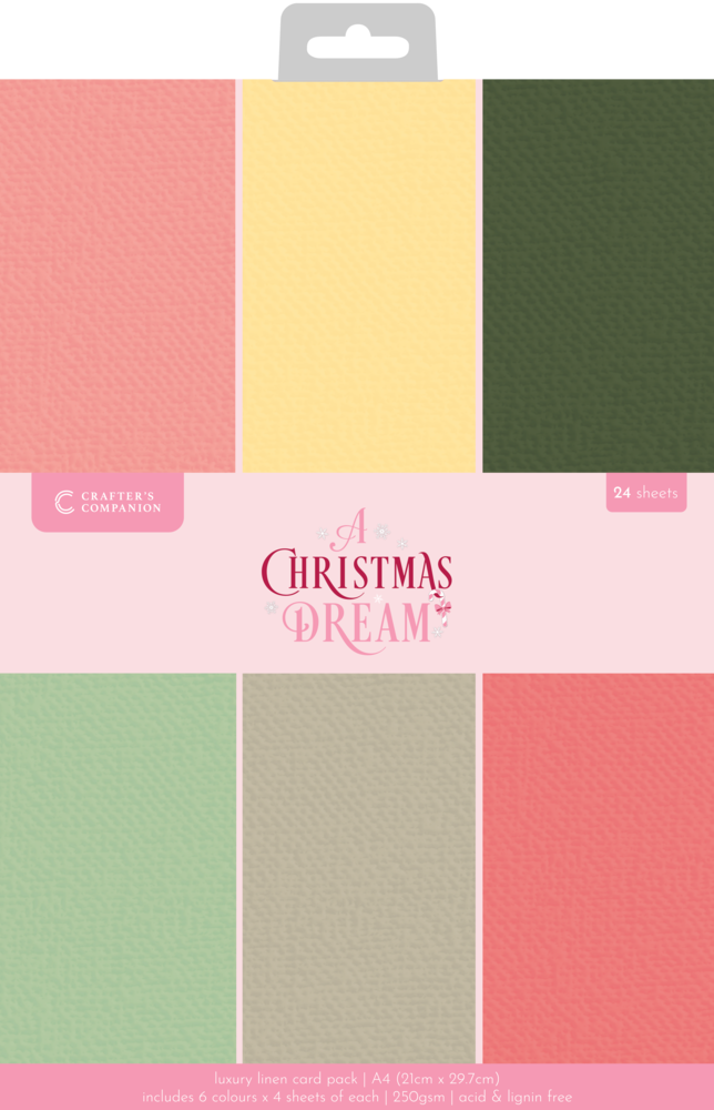 Crafter's Companion A Christmas Dream A4 Luxury Linen Card (SS-ACD-LINEN-A4) Crafter's Companion A Christmas Dream A4 Luxury Linen Card (SS-ACD-LINEN-A4)