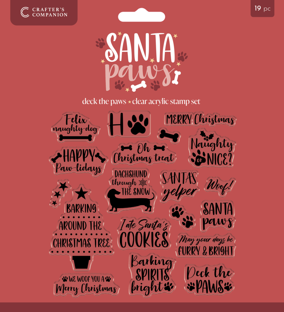 Crafter's Companion Santa Paws Clear Stamp Deck the Paws (CC-SP-CA-ST-STP) Crafter's Companion Santa Paws Clear Stamp Deck the Paws (CC-SP-CA-ST-STP)