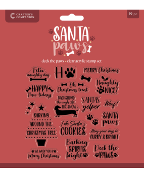 Crafter's Companion Santa Paws Clear Stamp Deck the Paws (CC-SP-CA-ST-STP)