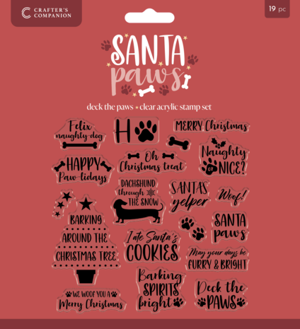 Crafter's Companion Santa Paws Clear Stamp Deck the Paws (CC-SP-CA-ST-STP) Crafter's Companion Santa Paws Clear Stamp Deck the Paws (CC-SP-CA-ST-STP)
