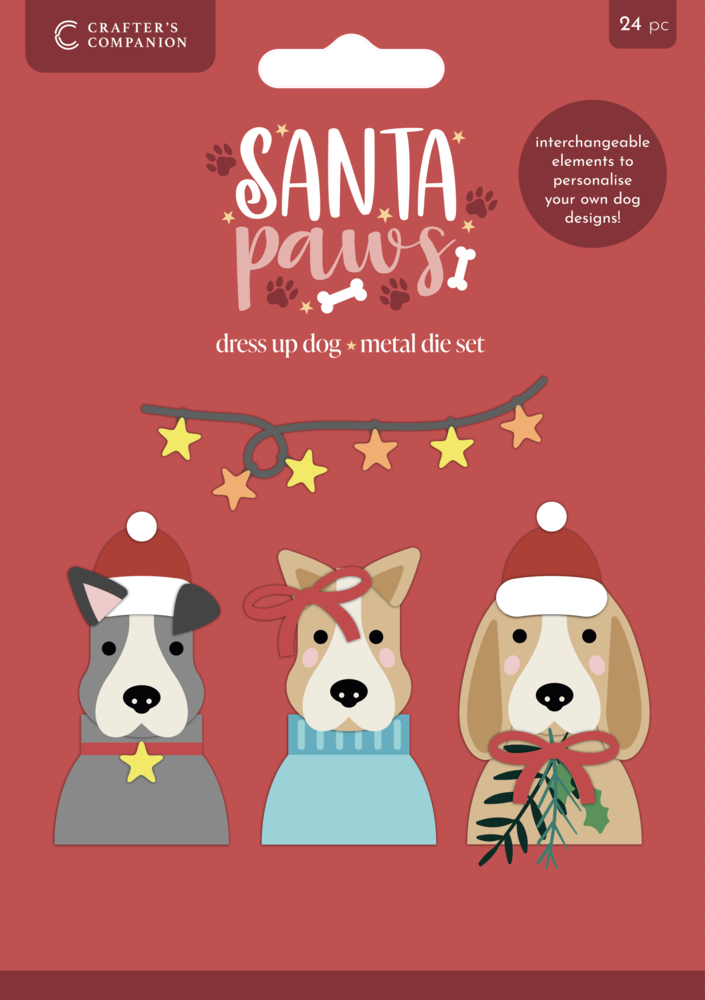Crafter's Companion Santa Paws Metal Die Dress up Dog (CC-SP-MD-DUD) Crafter's Companion Santa Paws Metal Die Dress up Dog (CC-SP-MD-DUD)