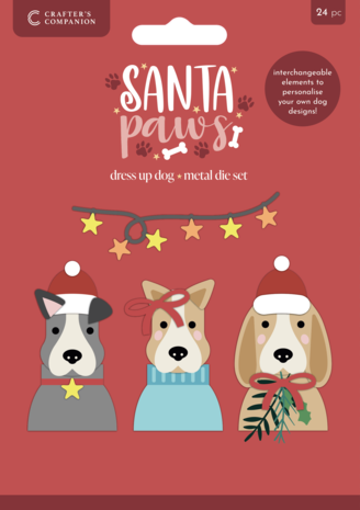 Crafter's Companion Santa Paws Metal Die Dress up Dog (CC-SP-MD-DUD) Crafter's Companion Santa Paws Metal Die Dress up Dog (CC-SP-MD-DUD)