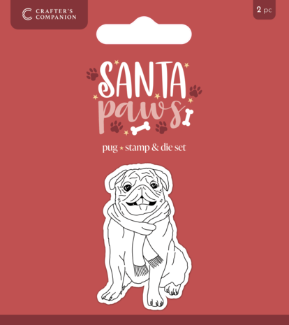 Crafter's Companion Santa Paws Stamp & Die Pug (CC-SP-STD-PUG)