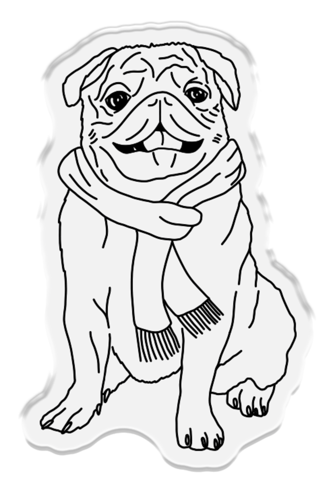 Crafter's Companion Santa Paws Stamp & Die Pug (CC-SP-STD-PUG)