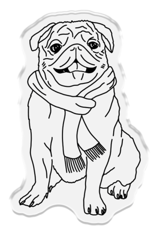 Crafter's Companion Santa Paws Stamp & Die Pug (CC-SP-STD-PUG)