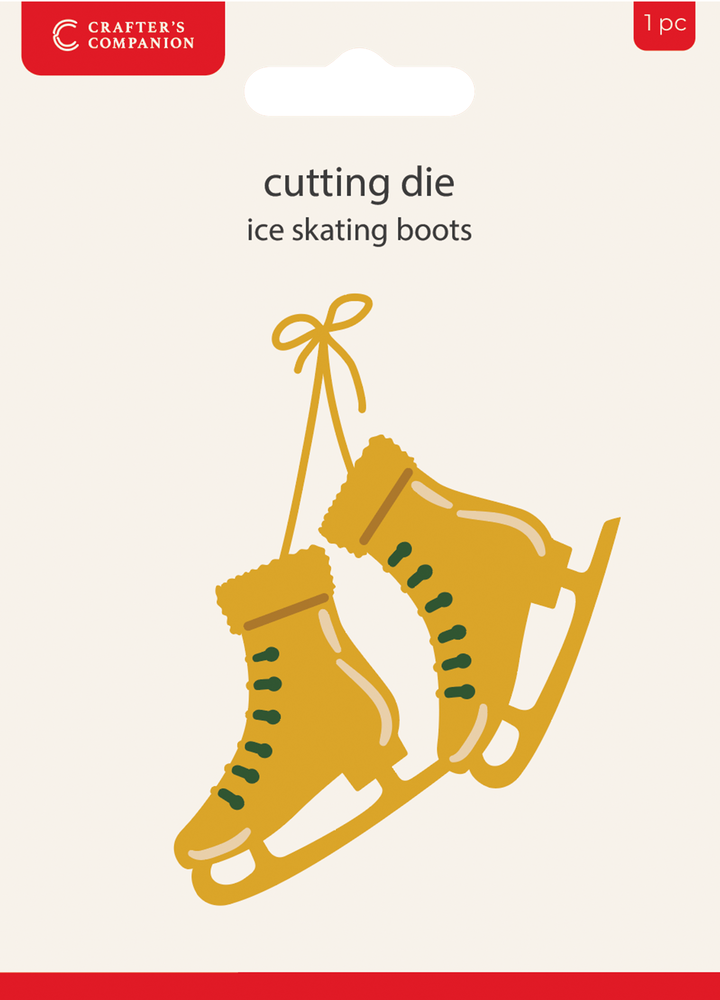 Crafter's Companion Christmas Embellishment Small Dies Ice Skating Boots (CC-MD-XEM-ISB)