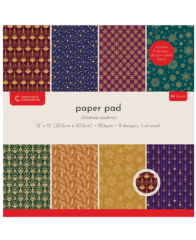 Crafter's Companion Christmas Opulence 12x12 Inch Paper Pad (CC-PAD12-CHOP)