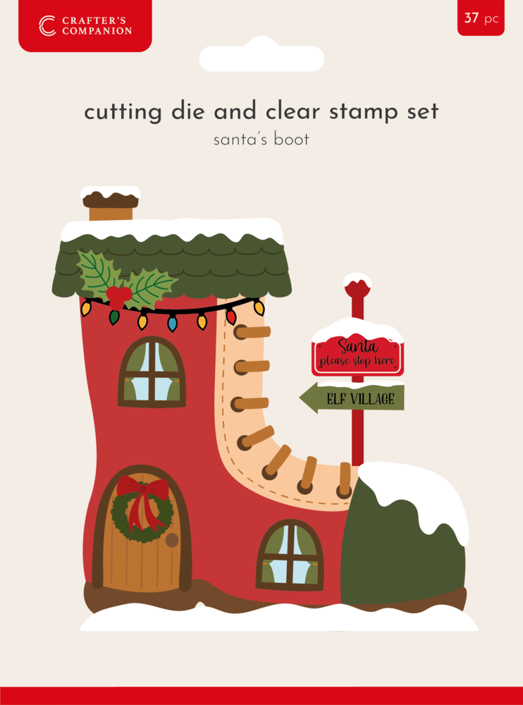 Crafter's Companion Christmas Shaped Card Bases Stamp & Die Santa's Boot (CC-STD-SBOT) Crafter's Companion Christmas Shaped Card Bases Stamp & Die Santa's Boot (CC-STD-SBOT)
