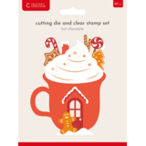 Crafter's Companion Christmas Shaped Card Bases Stamp & Die Hot Chocolate (CC-STD-HOTC)