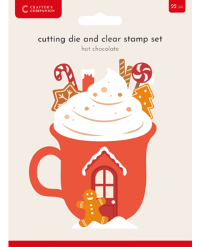 Crafter's Companion Christmas Shaped Card Bases Stamp & Die Hot Chocolate (CC-STD-HOTC)