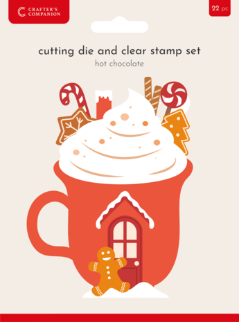 Crafter's Companion Christmas Shaped Card Bases Stamp & Die Hot Chocolate (CC-STD-HOTC) Crafter's Companion Christmas Shaped Card Bases Stamp & Die Hot Chocolate (CC-STD-HOTC)