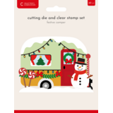 Crafter's Companion Christmas Shaped Card Bases Stamp & Die Festive Camper (CC-STD-FCAM)