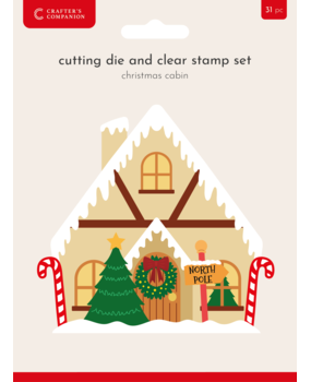 Crafter's Companion Christmas Shaped Card Bases Stamp & Die Christmas Cabin (CC-STD-CCAB)