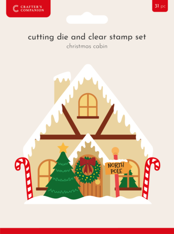 Crafter's Companion Christmas Shaped Card Bases Stamp & Die Christmas Cabin (CC-STD-CCAB) Crafter's Companion Christmas Shaped Card Bases Stamp & Die Christmas Cabin (CC-STD-CCAB)