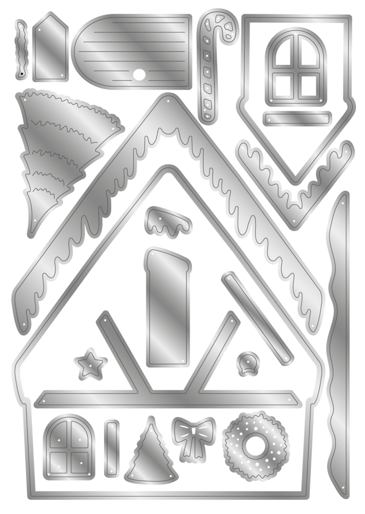 Crafter's Companion Christmas Shaped Card Bases Stamp & Die Christmas Cabin (CC-STD-CCAB) Crafter's Companion Christmas Shaped Card Bases Stamp & Die Christmas Cabin (CC-STD-CCAB)