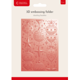 Crafter's Companion Christmas 3D Embossing Folder 5x7 Inch Dazzling Baubles (CC-EF5-3D-DABA)