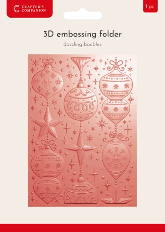 Crafter's Companion Christmas 3D Embossing Folder 5x7 Inch Dazzling Baubles (CC-EF5-3D-DABA) Crafter's Companion Christmas 3D Embossing Folder 5x7 Inch Dazzling Baubles (CC-EF5-3D-DABA)