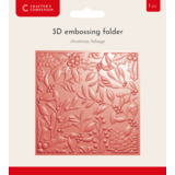 Crafter's Companion Christmas 3D Embossing Folder 5.5x5.5 Inch Christmas Foliage (CC-EF5.5-3D-CHFO)