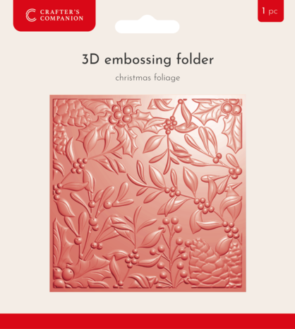 Crafter's Companion Christmas 3D Embossing Folder 5.5x5.5 Inch Christmas Foliage (CC-EF5.5-3D-CHFO) Crafter's Companion Christmas 3D Embossing Folder 5.5x5.5 Inch Christmas Foliage (CC-EF5.5-3D-CHFO)