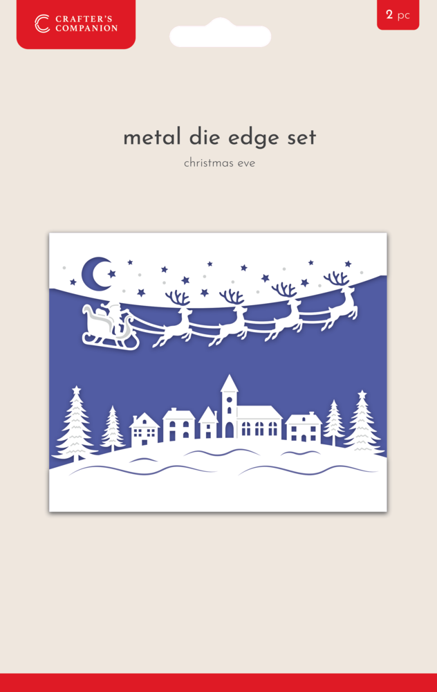 Crafter's Companion Christmas Top & Bottom Edge Dies Christmas Eve (CC-MD-EDG-XEV)