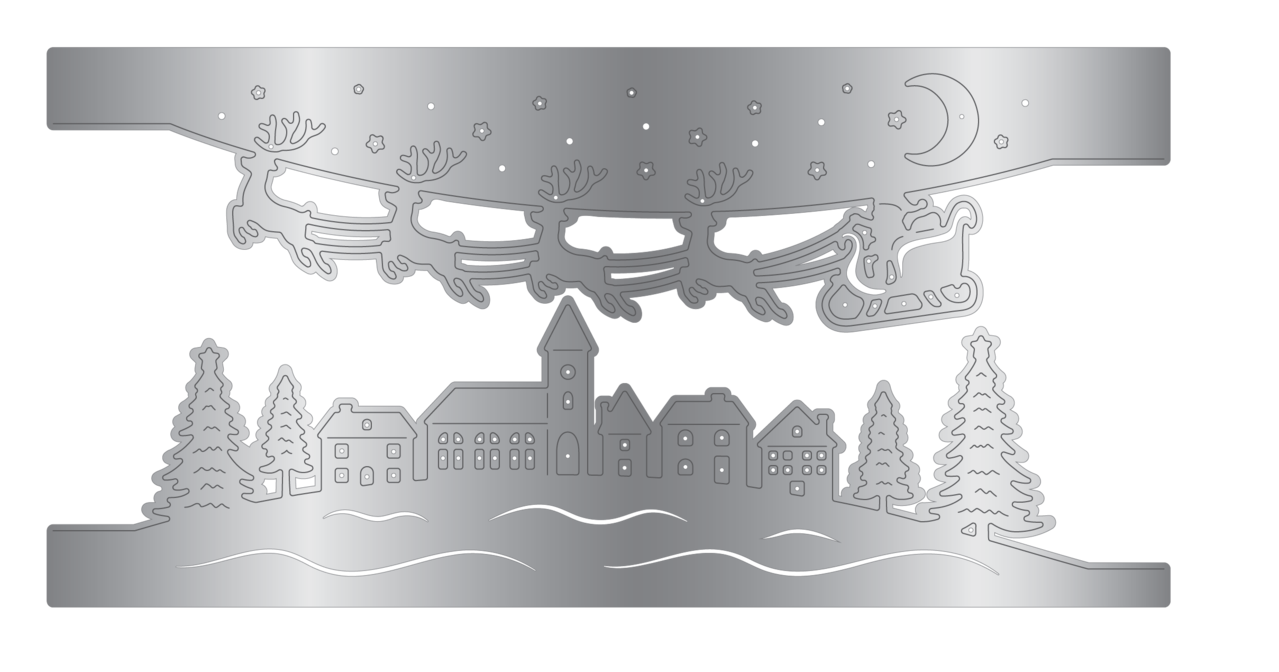 Crafter's Companion Christmas Top & Bottom Edge Dies Christmas Eve (CC-MD-EDG-XEV)