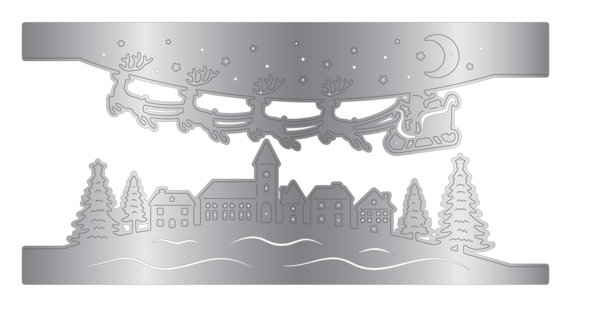 Crafter's Companion Christmas Top & Bottom Edge Dies Christmas Eve (CC-MD-EDG-XEV)