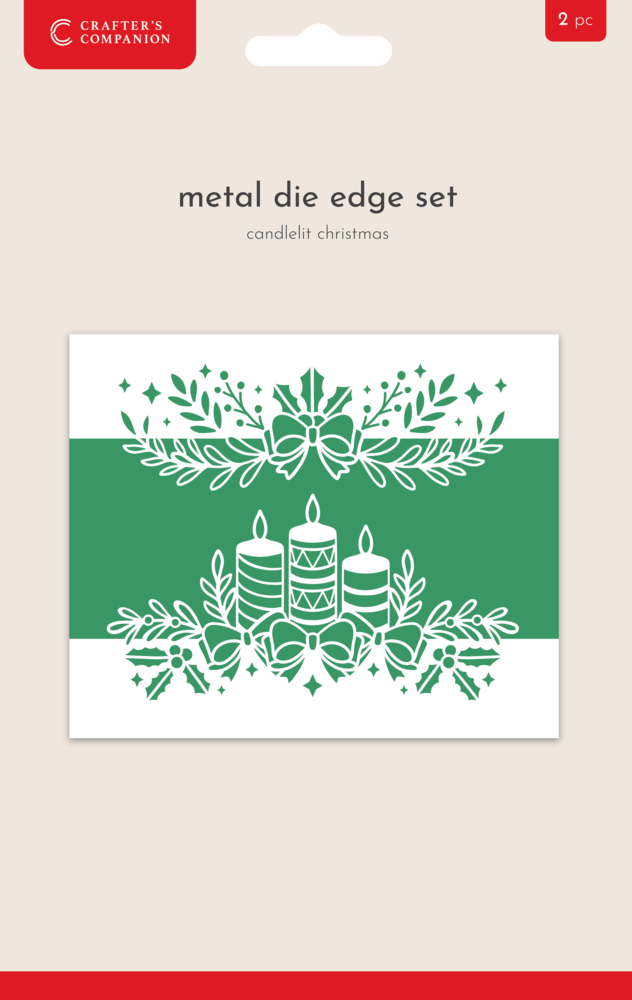 Crafter's Companion Christmas Top & Bottom Edge Dies Candlelit Christmas (CC-MD-EDG-CAN) Crafter's Companion Christmas Top & Bottom Edge Dies Candlelit Christmas (CC-MD-EDG-CAN)
