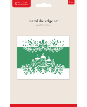 Crafter's Companion Christmas Top & Bottom Edge Dies Candlelit Christmas (CC-MD-EDG-CAN)