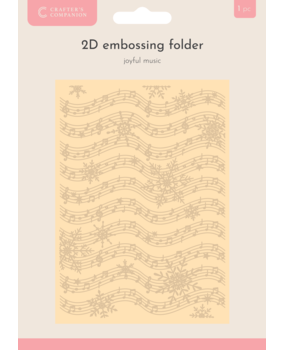 Crafter's Companion Joyous Angel 2D Embossing Folder Joyful Music (CC-JA-EF5-JOMU)