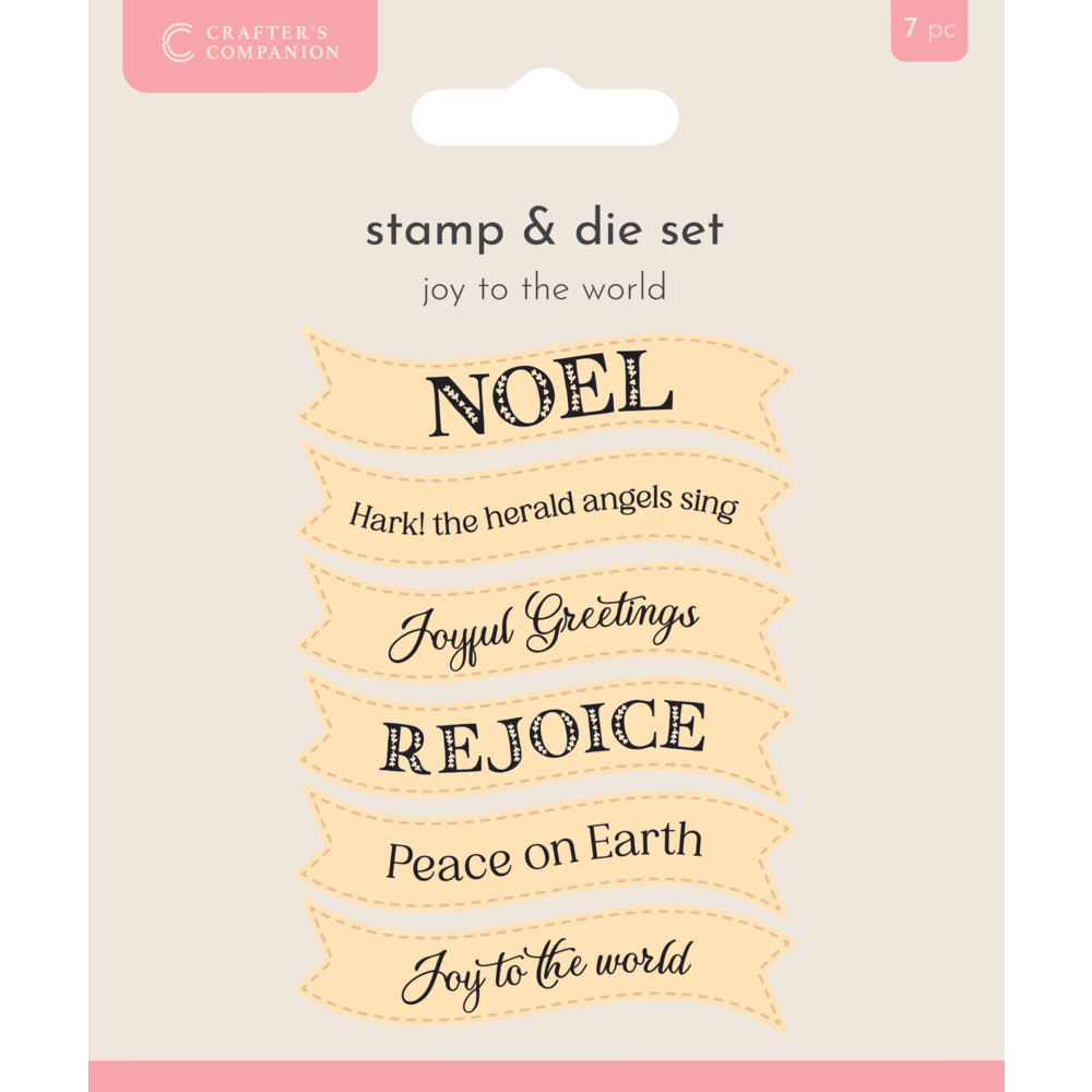 Joyous Angel Stamp & Die Joy to the World (CC-JA-STD-JTTW) - Craftlines ...