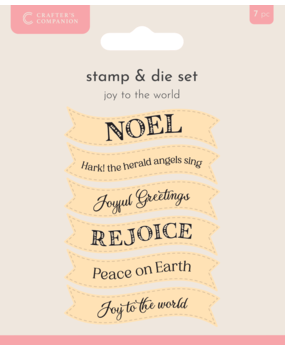 Crafter's Companion Joyous Angel Stamp & Die Joy to the World (CC-JA-STD-JTTW)
