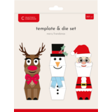 Crafter's Companion Merry Friendsmas Metal Die & Template 3D Boxes/Table Center Pieces (CC-MD-TEMP-MEFR)