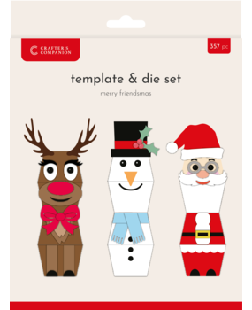 Crafter's Companion Merry Friendsmas Metal Die & Template 3D Boxes/Table Center Pieces (CC-MD-TEMP-MEFR)