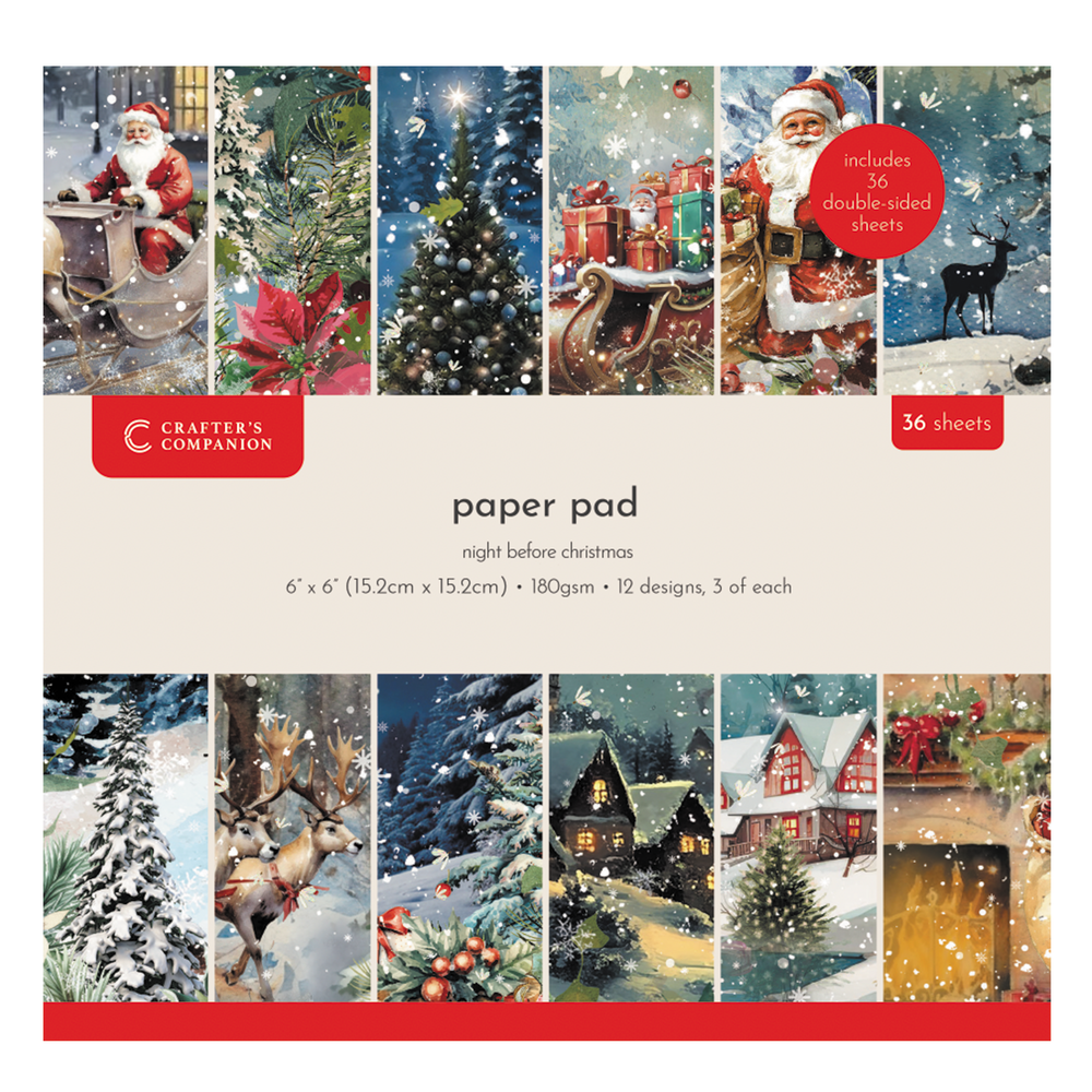 Crafter's Companion The Night Before Christmas 6x6 Inch Paper Pad (CC-NBC-PAD6) Crafter's Companion The Night Before Christmas 6x6 Inch Paper Pad (CC-NBC-PAD6)