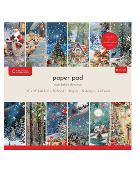 Crafter's Companion The Night Before Christmas 12x12 Inch Paper Pad (CC-NBC-PAD12)