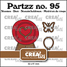 Crealies Partzz Dies No. 95 Faux Wax Seals A (CLPartzz95)